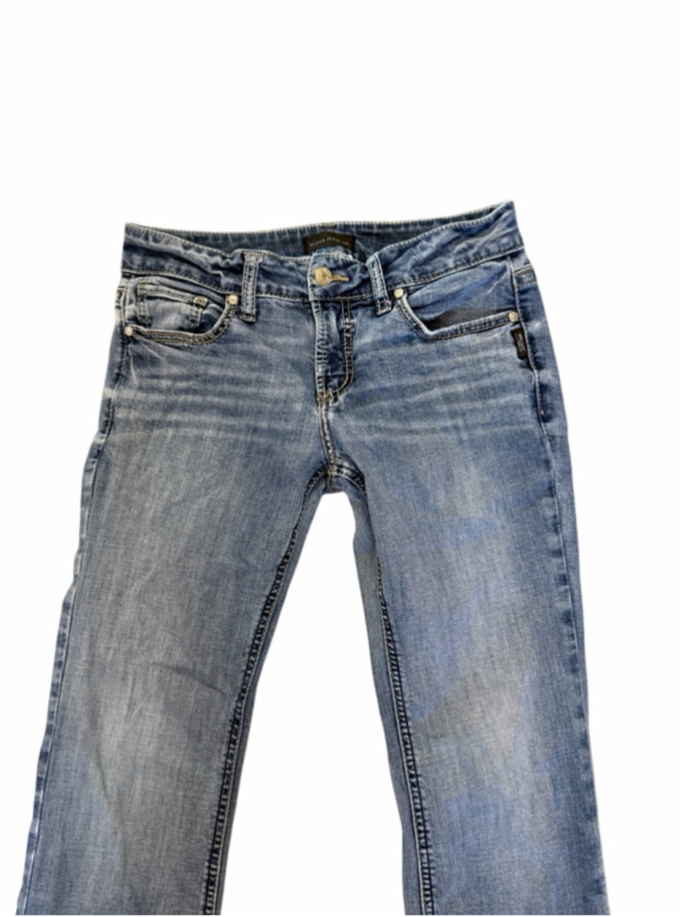 Silver Jeans Co Medium Wash Straight Leg Stretch Denim Jeans Women’s 29 - Picture 3 of 12